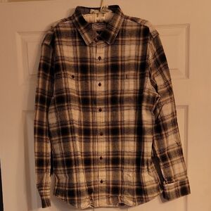 Men's Plaid Flag & Anthem Button-Up Shirt